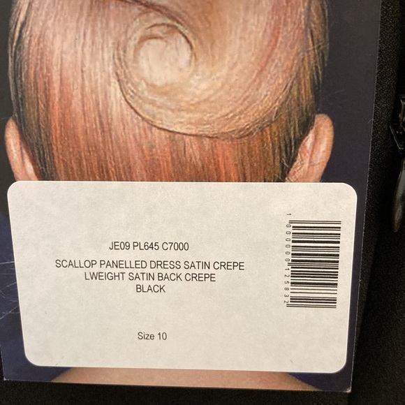 Alexa Chung Scallop Panelled black crepe maxi dress with cutouts NWT US size 6 - Picture 8 of 15